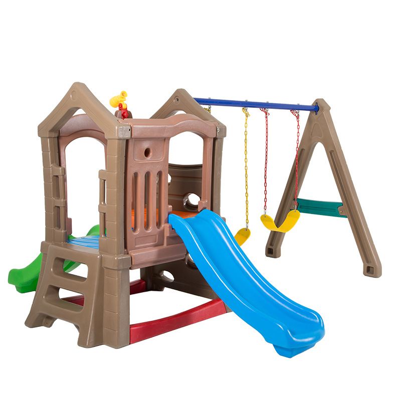 Kids Outdoor Swing Set With Slide - Alta qualidade crianças interior/exterior plástico duplo