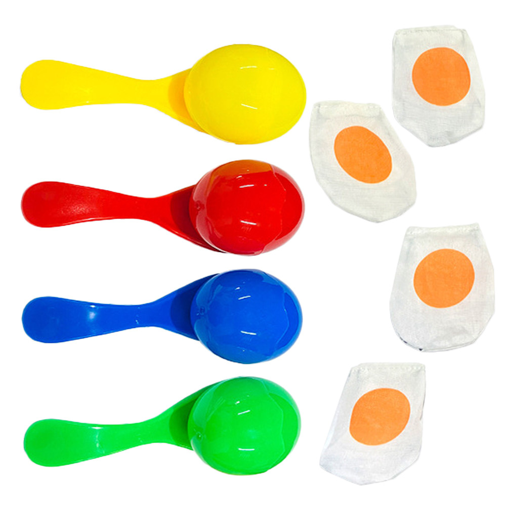 Kids Outdoor Lawn Equipment - 4 Conjuntos de Colheres de Equilíbrio