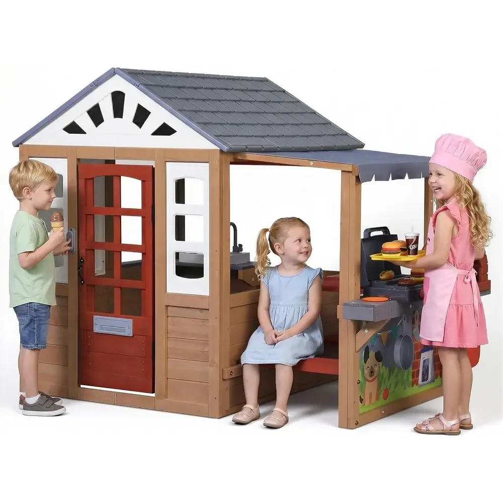 Kids Outdoor Picnic Table - Casa de Brincar de Madeira para