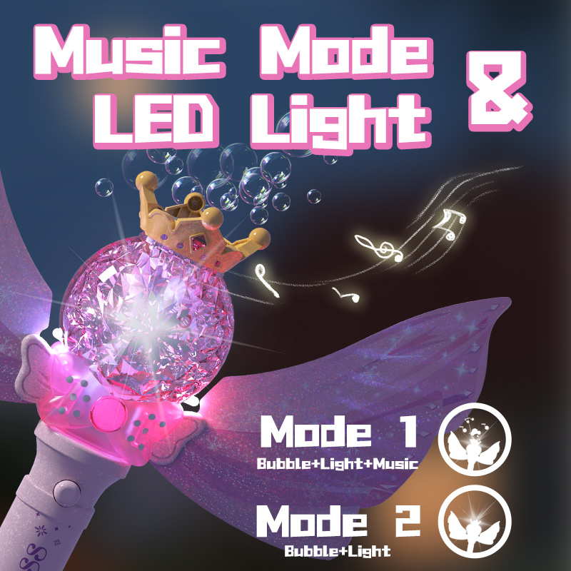 Kids Outdoor Music - Varinha de Bolhas Elétrica com Asas