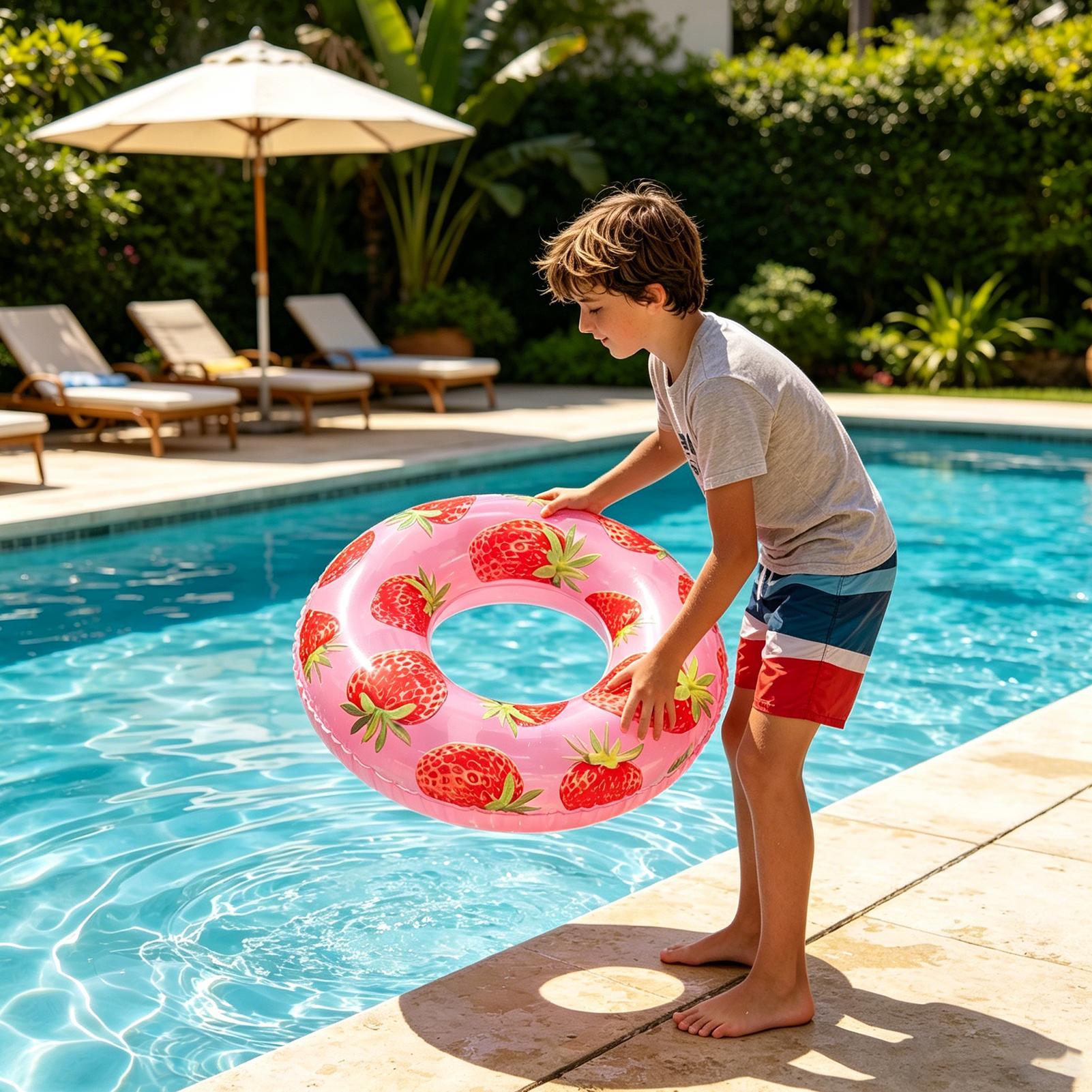 Kids Outdoor Youtube - Boia inflável com estampa de frutas,