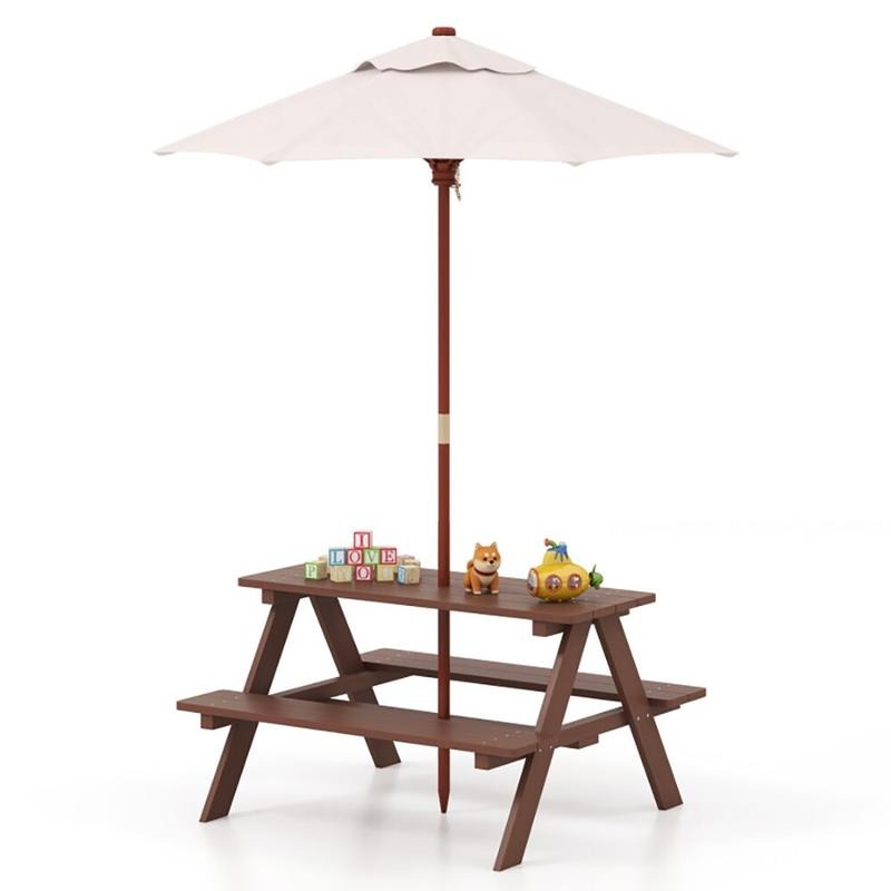 Kids Outdoor Picnic Table - Conjunto de Mesa de Piquenique para