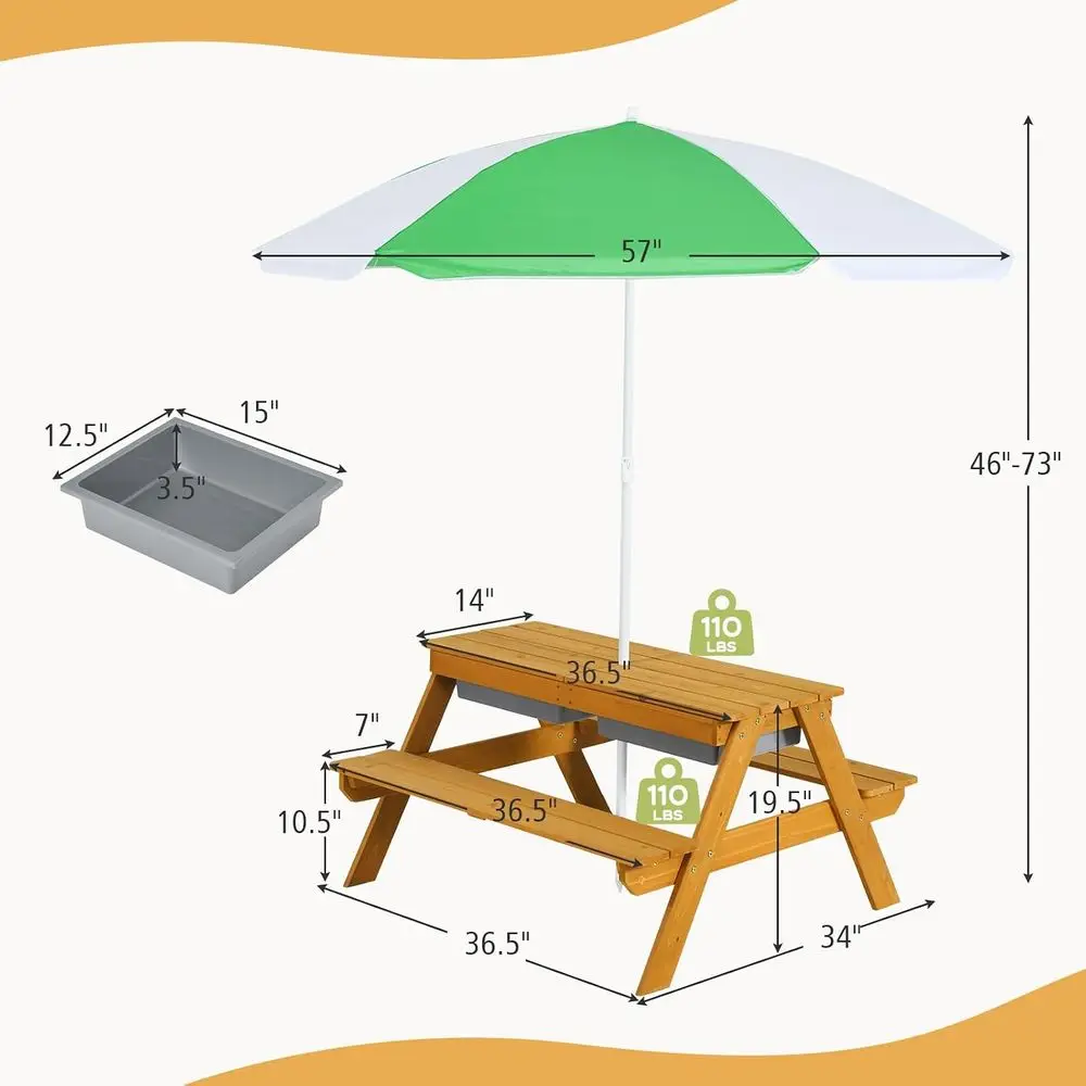 Mesa de Piquenique Infantil 3  - Kids Outdoor Picnic Table avaliação e preço