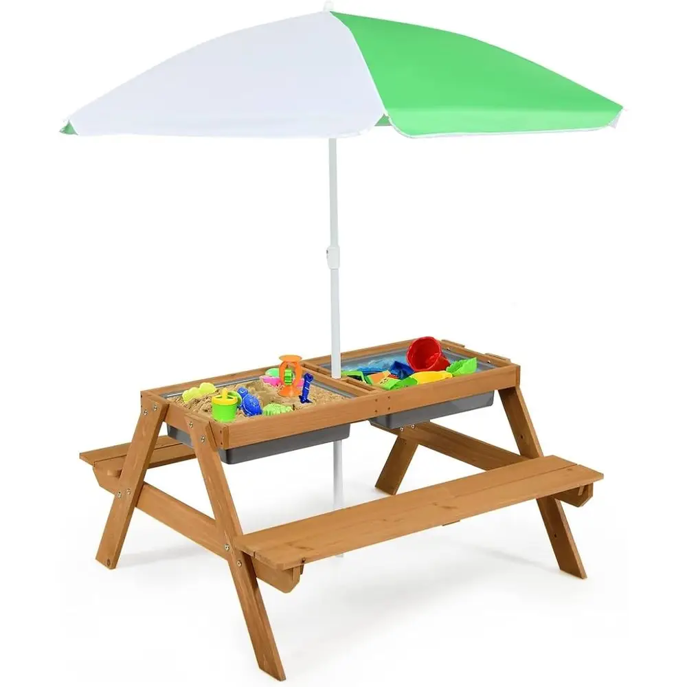 Mesa de Piquenique de Madeira  - Kids Outdoor Picnic Table avaliação e preço