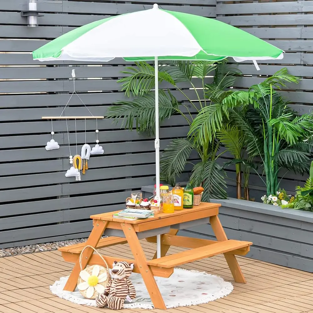 Mesa de Piquenique de Madeira  - Kids Outdoor Picnic Table avaliação e preço