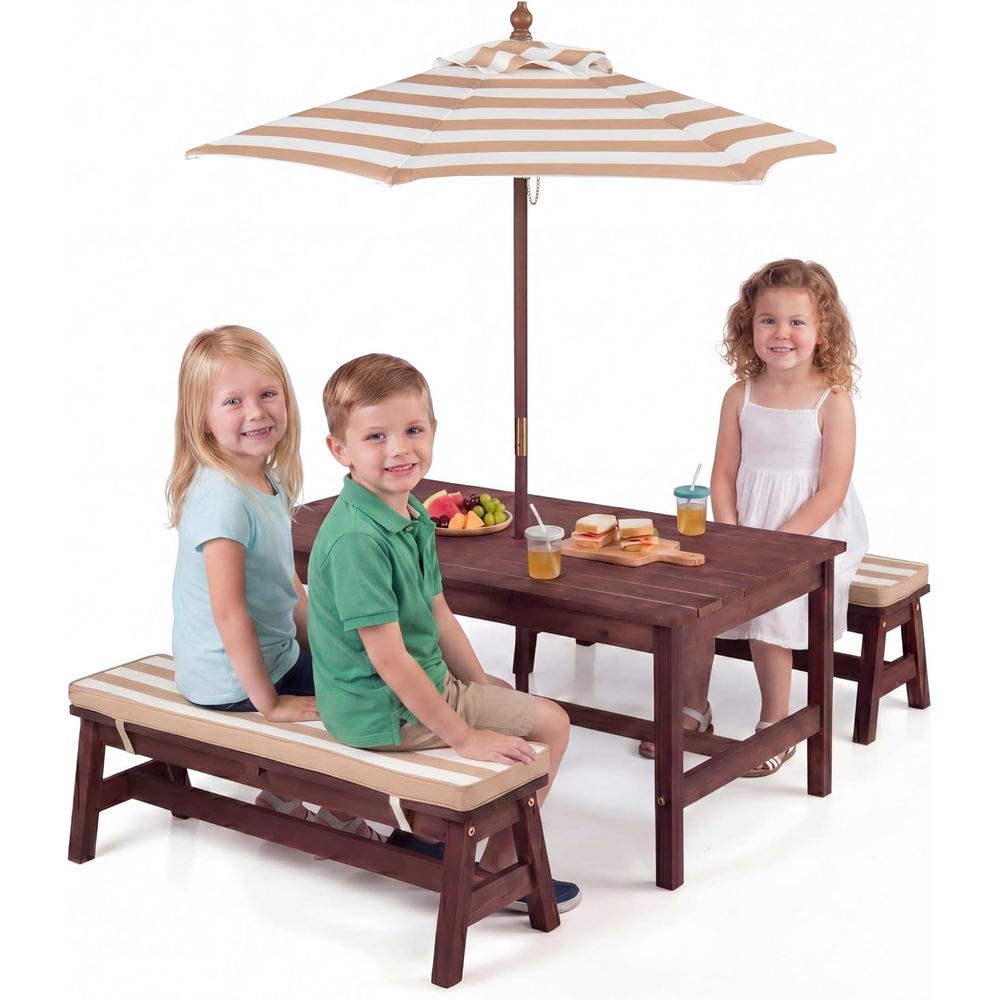Mesa de piquenique infantil, t - Kids Outdoor Picnic Table avaliação e preço
