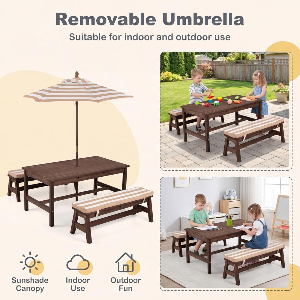 Mesa de piquenique infantil, t - Kids Outdoor Picnic Table avaliação e preço