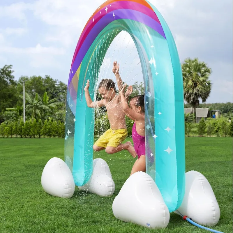 Arco-íris Inflável Gigante com - Kids Outdoor Lawn Equipment avaliação e preço