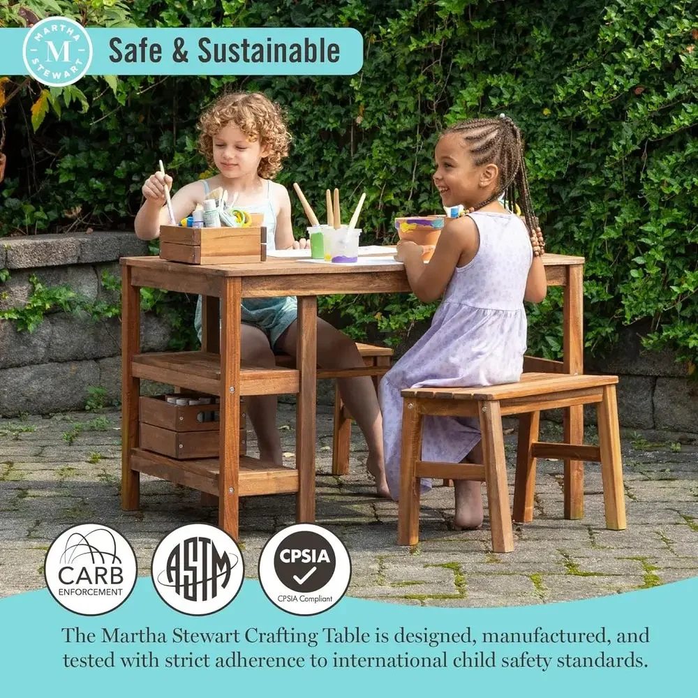 Conjunto de Mesa e 2 Bancos pa - Kids Outdoor Picnic Table avaliação e preço