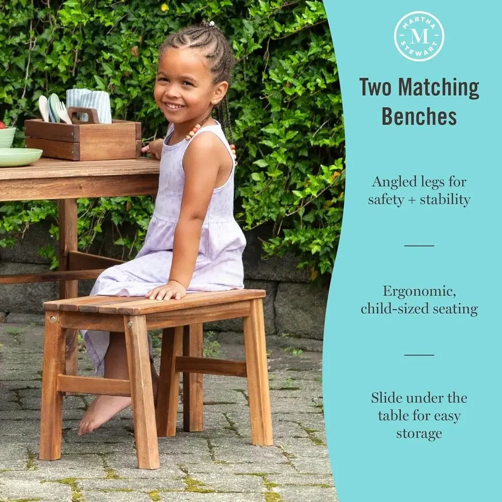 Conjunto de Mesa e 2 Bancos pa - Kids Outdoor Picnic Table avaliação e preço