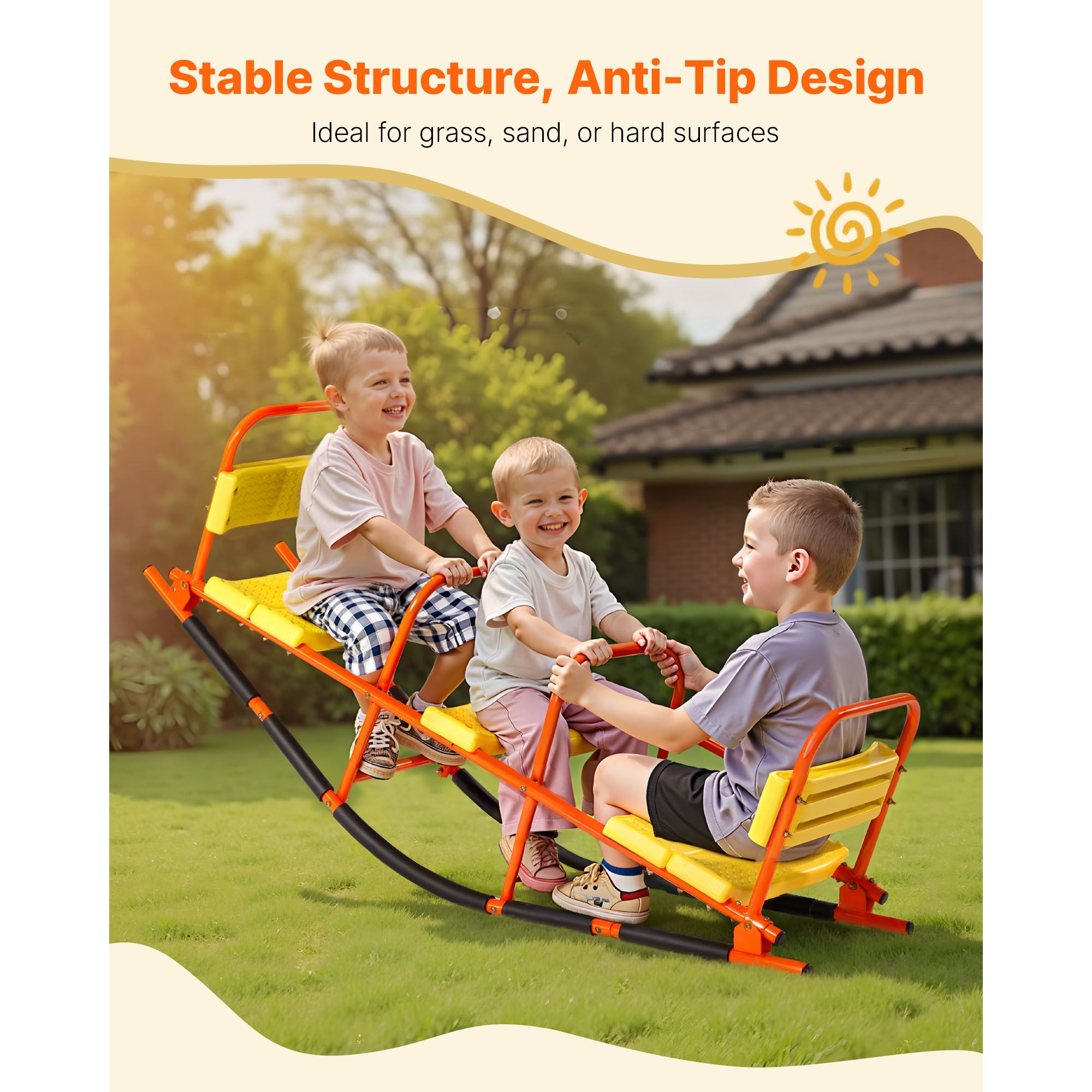 Gangorra Infantil, Capacidade  - Kids Outdoor Lawn Equipment avaliação e preço