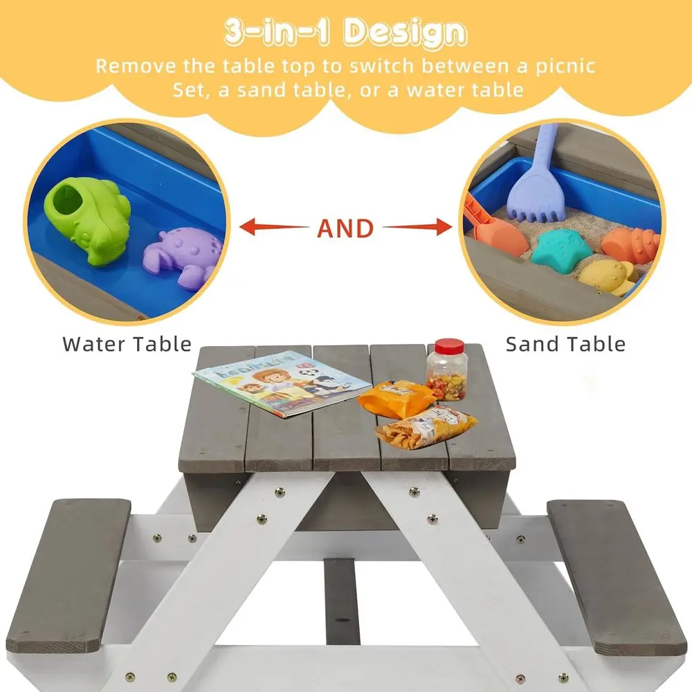 Mesa de Piquenique de Madeira  - Kids Outdoor Picnic Table avaliação e preço