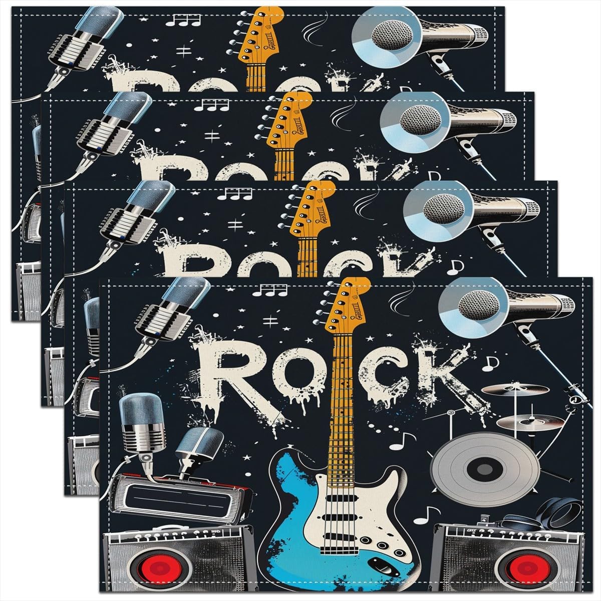 Conjunto de 4 jogos americanos - Kids Outdoor Music avaliação e preço