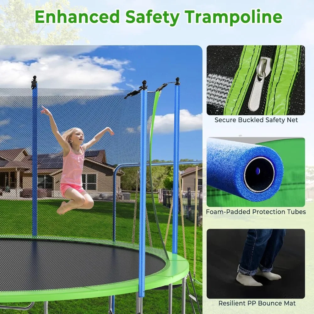 Conjunto de Trampolim de 12-14 - Kids Outdoor Swing Set With Slide avaliação e preço