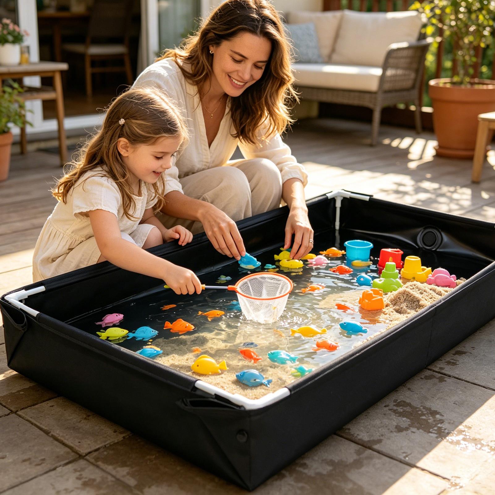 Nova piscina de água e areia p - Kids Outdoor Picnic Table avaliação e preço