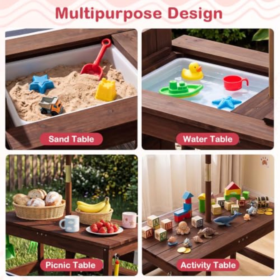 Mesa de piquenique infantil pa - Kids Outdoor Picnic Table avaliação e preço