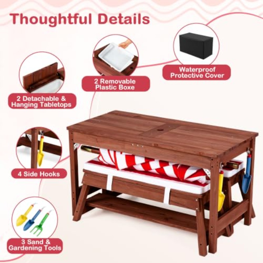 Mesa de piquenique infantil pa - Kids Outdoor Picnic Table avaliação e preço