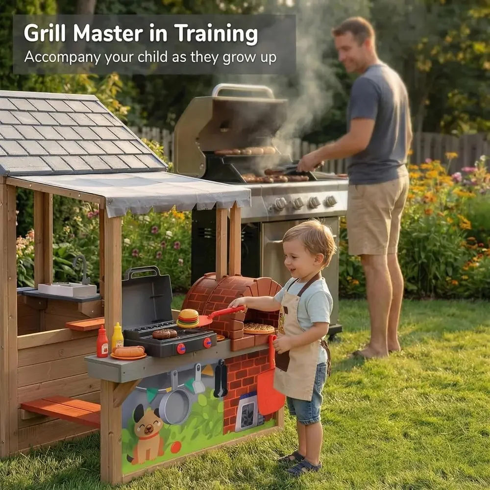 Casa de Brincar de Madeira par - Kids Outdoor Picnic Table avaliação e preço