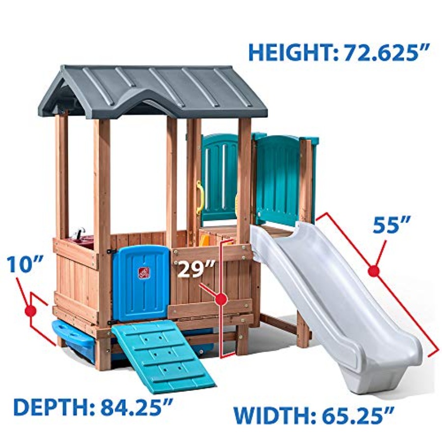 Woodland Adventure Playhouse & - Kids Outdoor Swing Set With Slide avaliação e preço