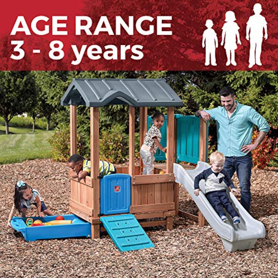 Woodland Adventure Playhouse & - Kids Outdoor Swing Set With Slide avaliação e preço