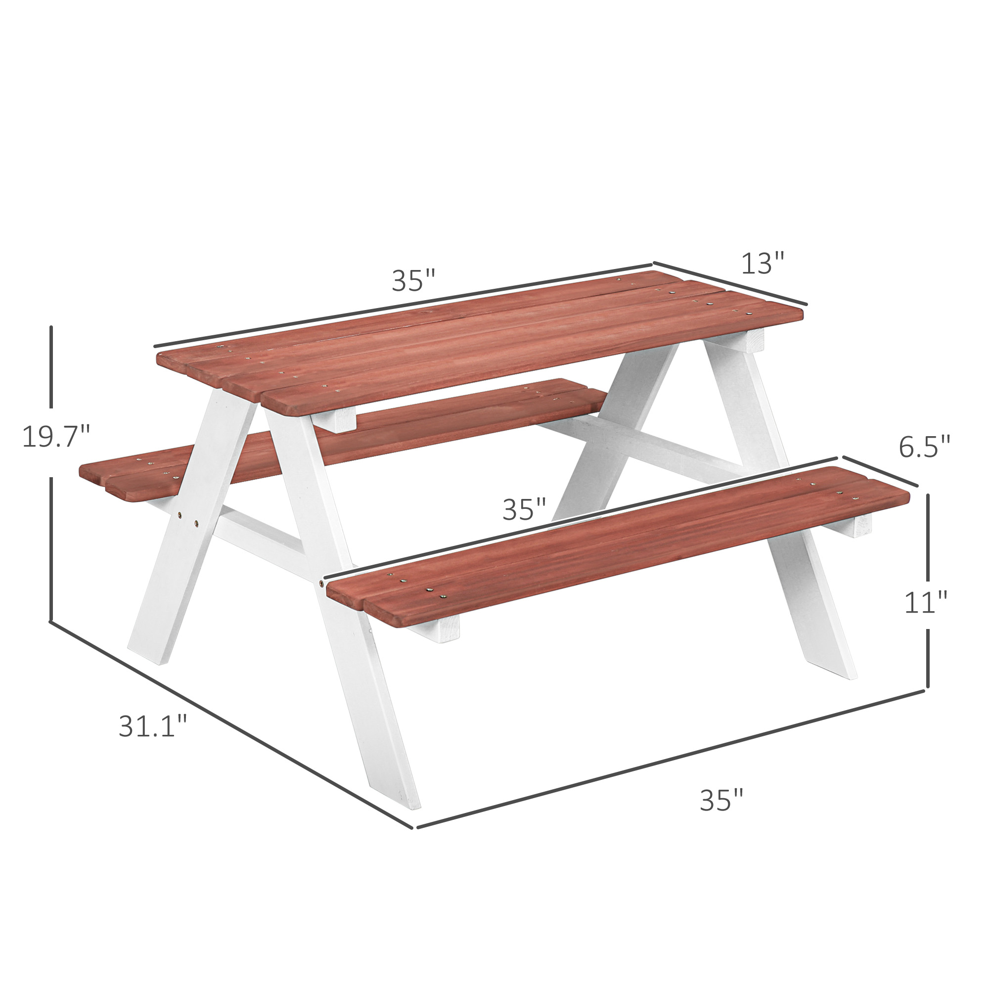 Conjunto de Mesa e Banco de Pi - Kids Outdoor Picnic Table avaliação e preço