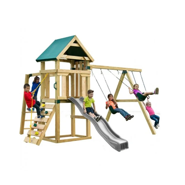2026 Conjunto de Escorregador  - Kids Outdoor Swing Set With Slide avaliação e preço