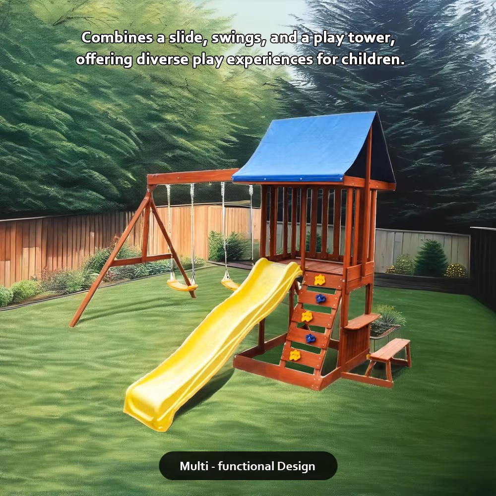 Centro de Recreação - Equipame - Kids Outdoor Swing Set With Slide avaliação e preço