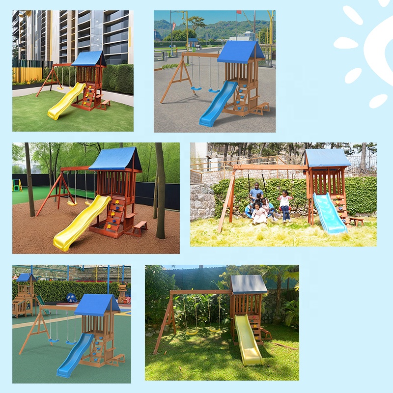 Centro de Recreação - Equipame - Kids Outdoor Swing Set With Slide avaliação e preço