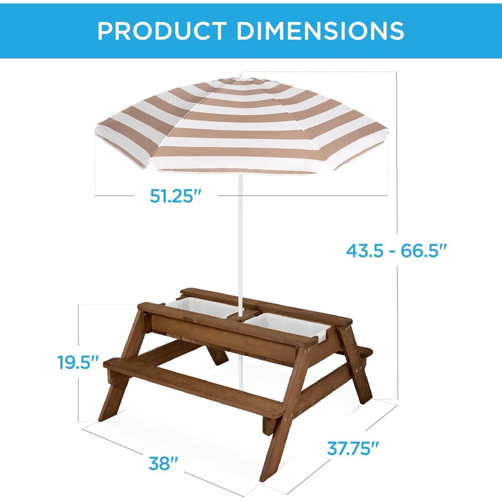 Mesa de Piquenique Infantil co - Kids Outdoor Picnic Table avaliação e preço
