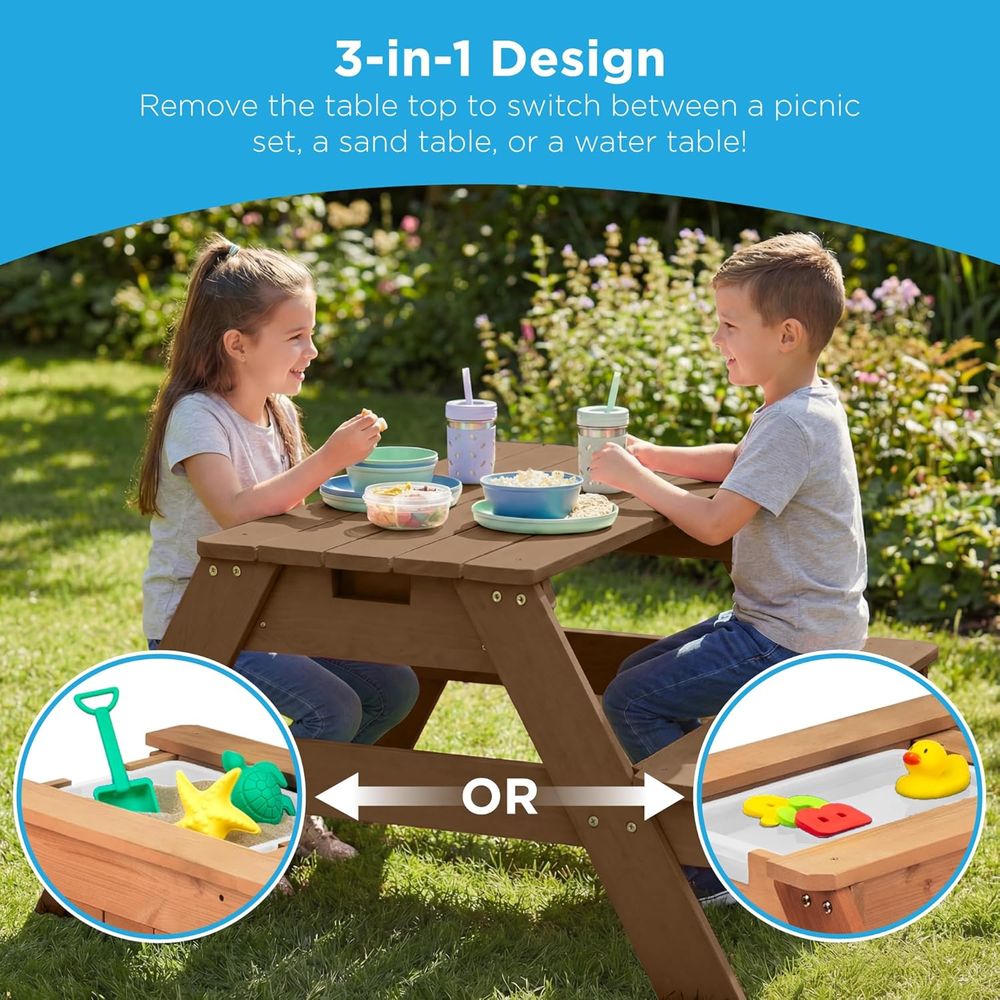 Mesa de Piquenique Infantil co - Kids Outdoor Picnic Table avaliação e preço