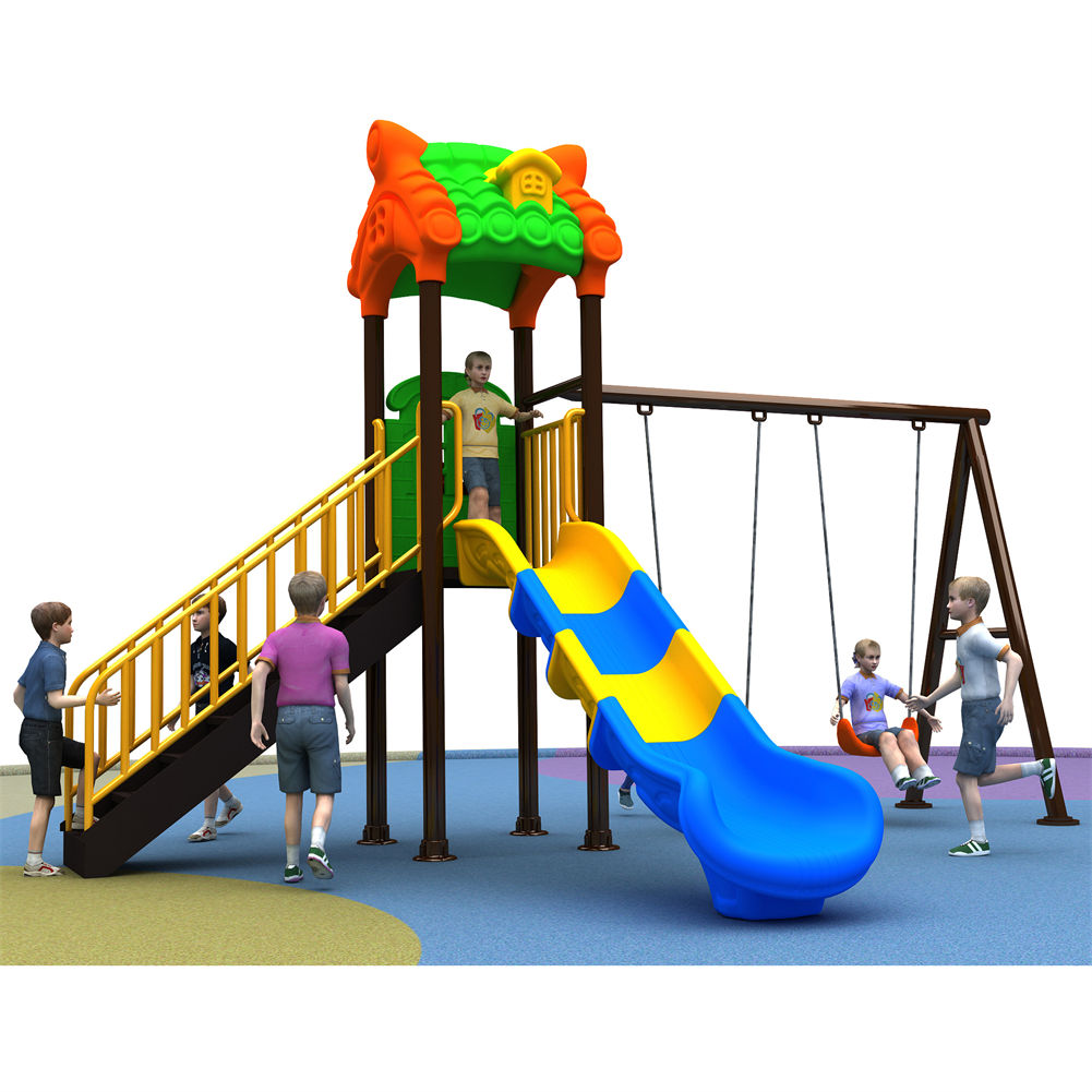 Venda quente crianças ao ar li - Kids Outdoor Swing Set With Slide avaliação e preço