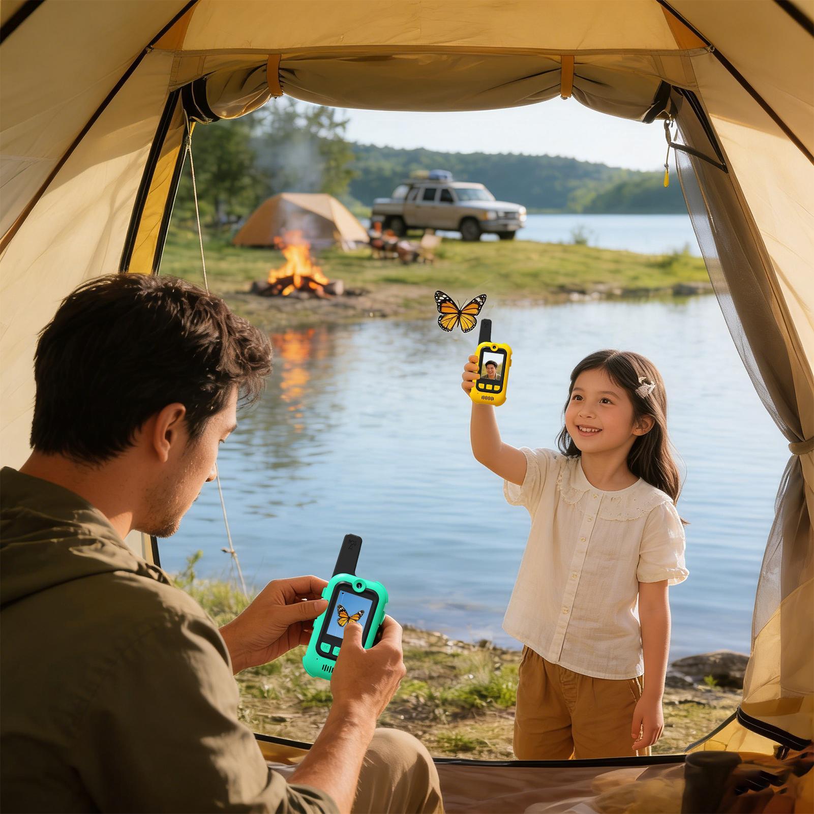 Crianças walkie talkies trocad - Kids Outdoor Voices avaliação e preço