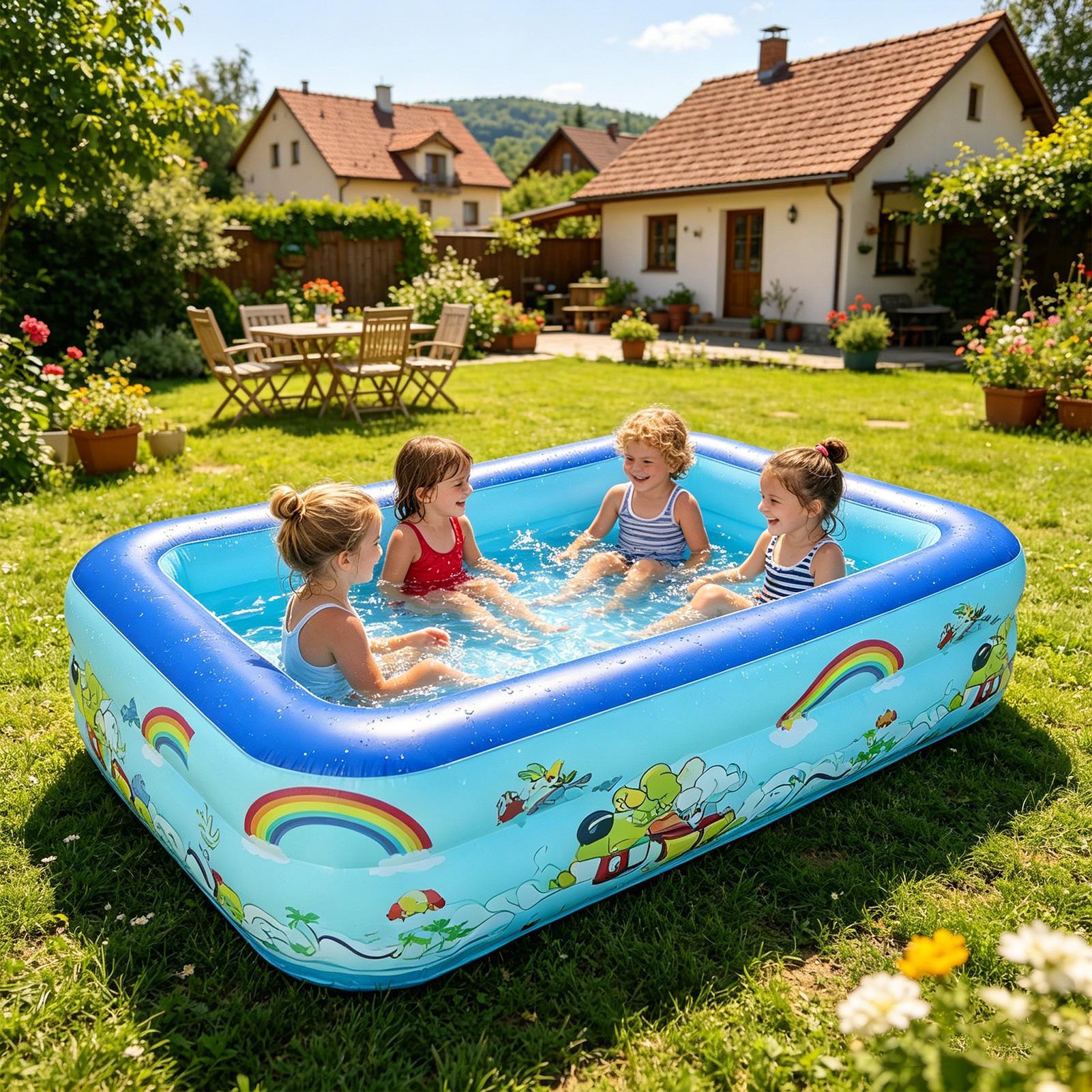 Piscina Inflável Grande para F - Kids Outdoor Frame avaliação e preço