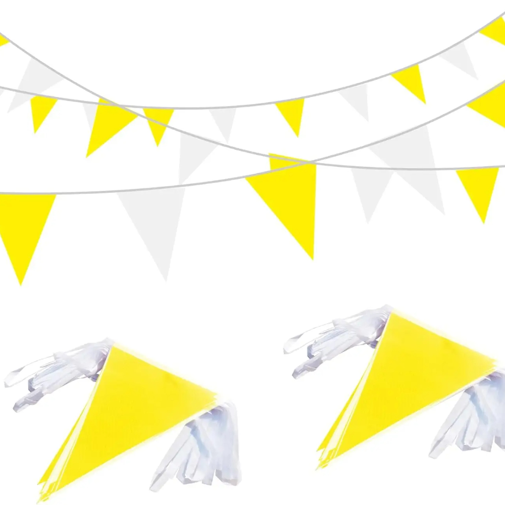 32.8ft amarelo branco flâmula  - Q Kids Outdoor avaliação e preço