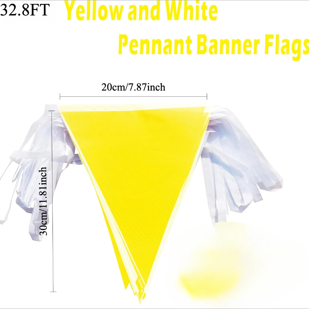 32.8ft amarelo branco flâmula  - Q Kids Outdoor avaliação e preço