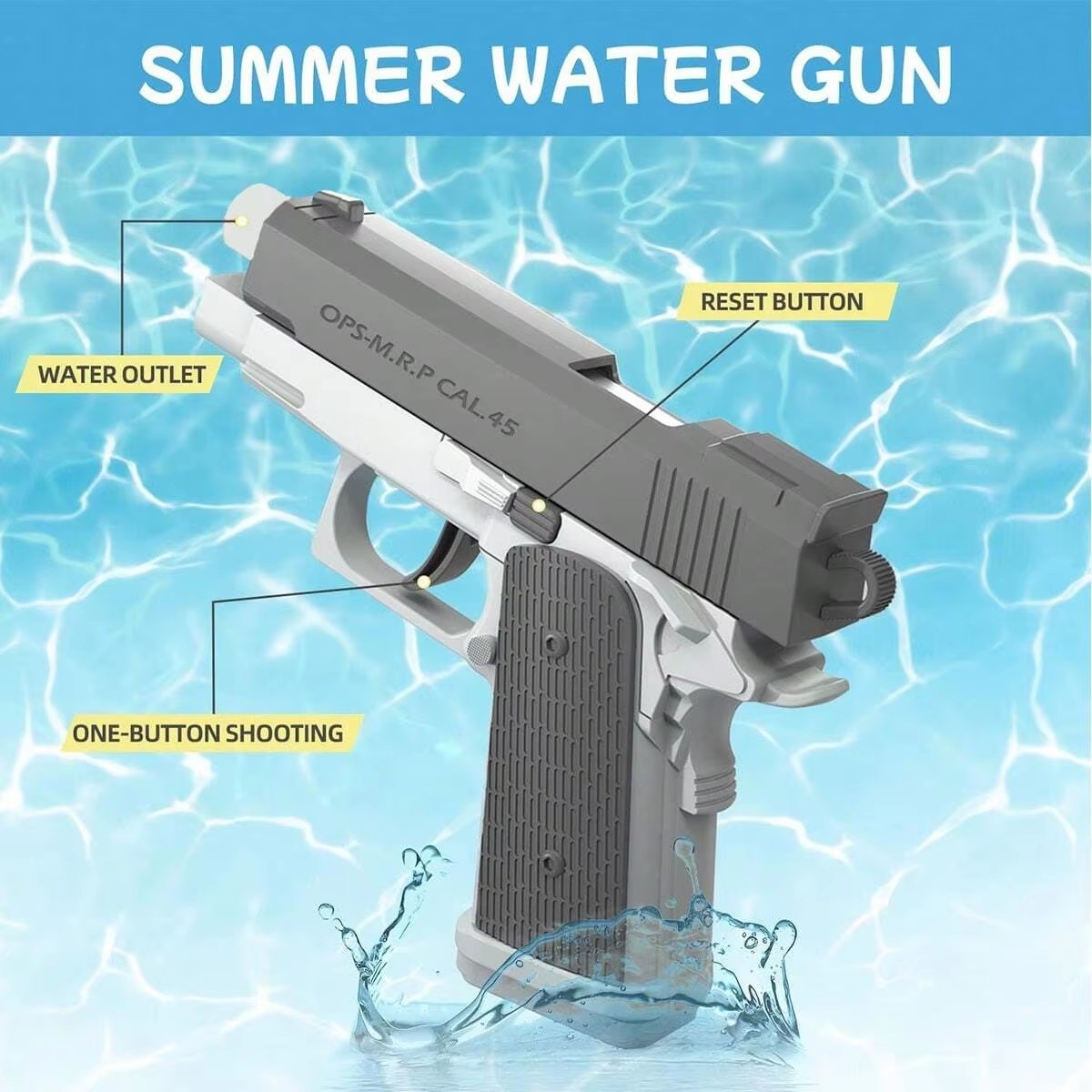 Pistola de Água M1911 para Ver - Kids Outdoor Music avaliação e preço